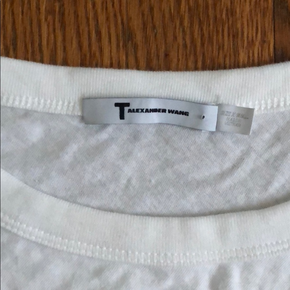 NWOT Intermix/AlexanderWang.T cropped T-shirt - Picture 6 of 7